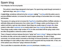 Description about Spam Blogs